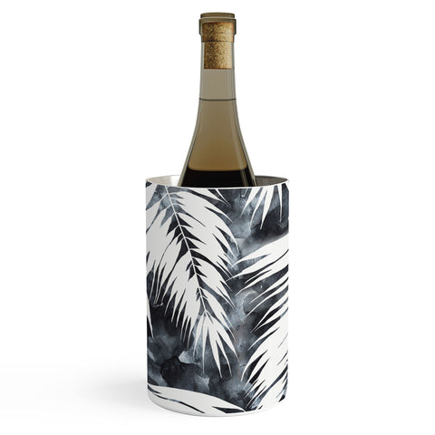 Schatzi Brown Maui Palm Black and White Wine Chiller