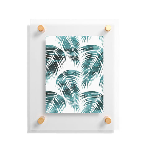 Schatzi Brown Maui Palm Green and White Floating Acrylic Print