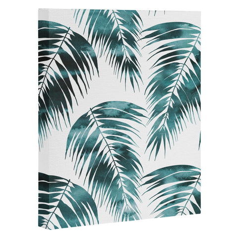 Schatzi Brown Maui Palm Green and White Art Canvas