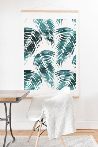 Schatzi Brown Maui Palm Green and White Art Print And Hanger