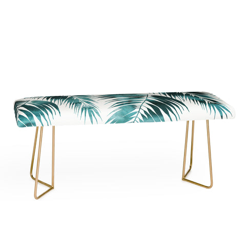 Schatzi Brown Maui Palm Green and White Bench