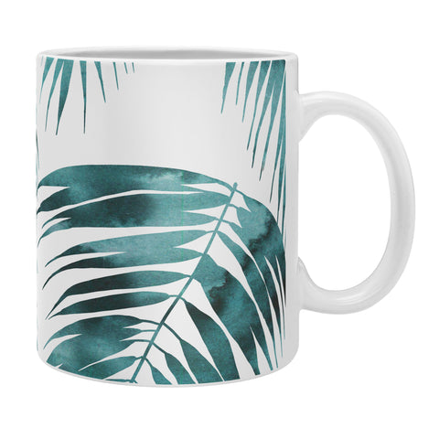 Schatzi Brown Maui Palm Green and White Coffee Mug