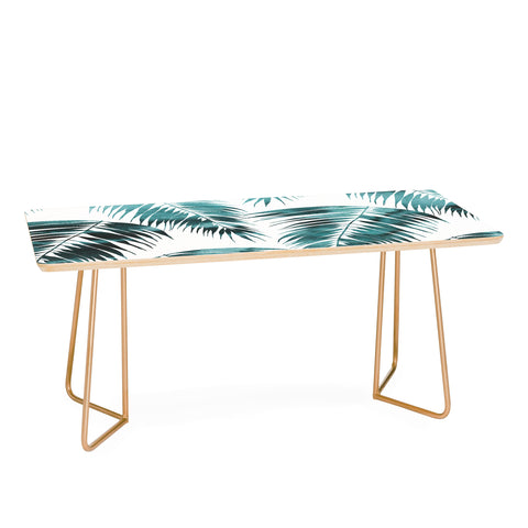 Schatzi Brown Maui Palm Green and White Coffee Table