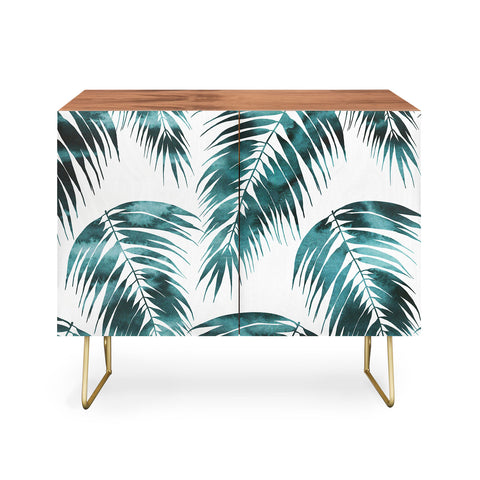 Schatzi Brown Maui Palm Green and White Credenza