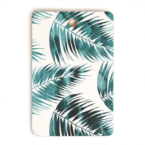 Schatzi Brown Maui Palm Green and White Cutting Board Rectangle