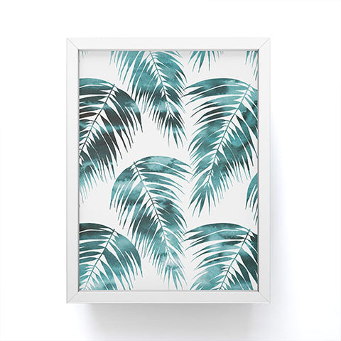Schatzi Brown Maui Palm Green and White Framed Mini Art Print