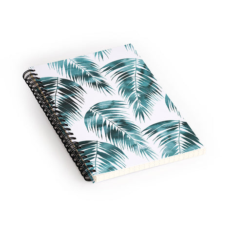 Schatzi Brown Maui Palm Green and White Spiral Notebook