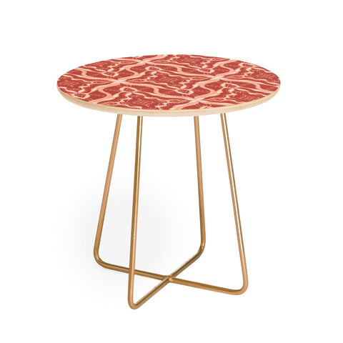 Schatzi Brown Mc Kenzie Global Peach Round Side Table