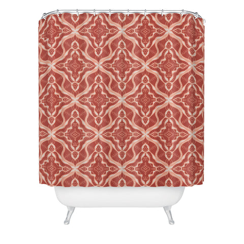 Schatzi Brown Mc Kenzie Global Peach Shower Curtain