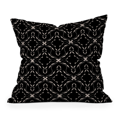 Schatzi Brown McKenzie Global Black Throw Pillow