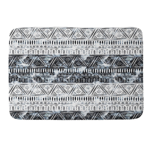 Schatzi Brown Mendhi Black and White Memory Foam Bath Mat