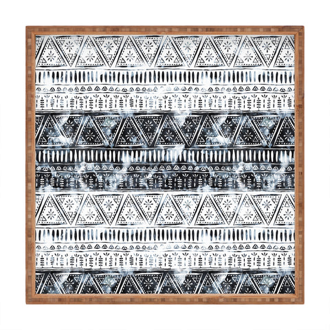 Schatzi Brown Mendhi Black and White Square Tray