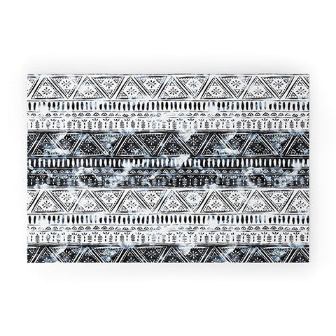 Schatzi Brown Mendhi Black and White Welcome Mat