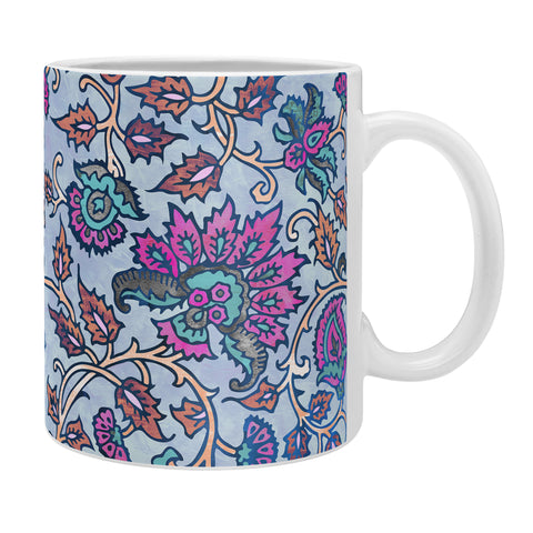 Schatzi Brown Mendhi Floral Periwinkle Coffee Mug