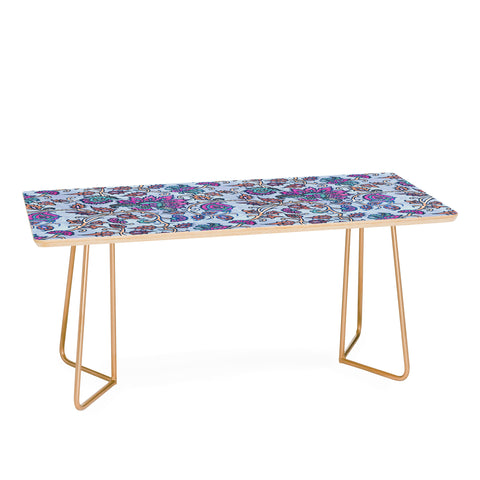 Schatzi Brown Mendhi Floral Periwinkle Coffee Table