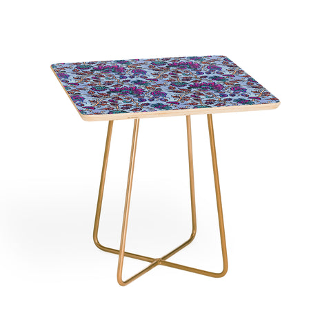 Schatzi Brown Mendhi Floral Periwinkle Side Table