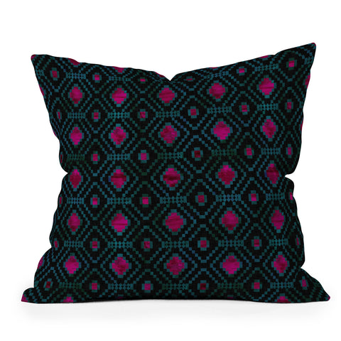 Schatzi Brown Merri Diamond Black Throw Pillow