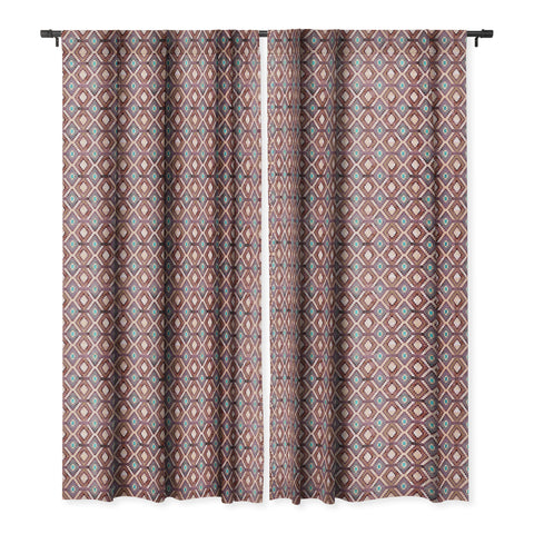 Schatzi Brown Merri Diamond Dusty Blackout Window Curtain