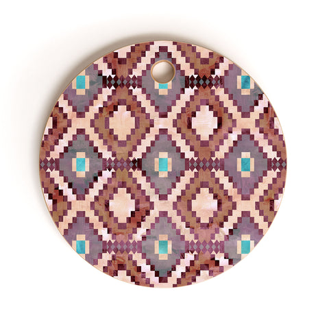 Schatzi Brown Merri Diamond Dusty Cutting Board Round