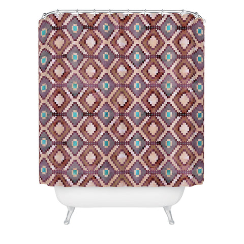 Schatzi Brown Merri Diamond Dusty Shower Curtain