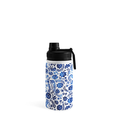 Schatzi Brown Mexico City Flower Blue Water Bottle