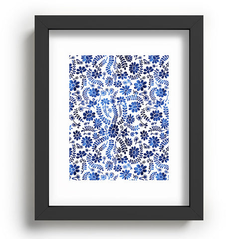 Schatzi Brown Mexico City Flower Blue Recessed Framing Rectangle