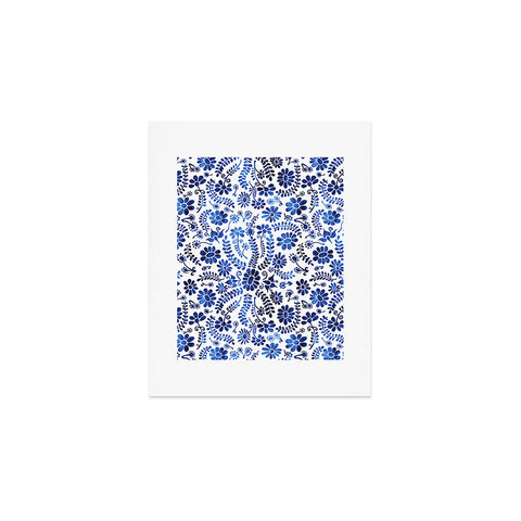 Schatzi Brown Mexico City Flower Blue Art Print