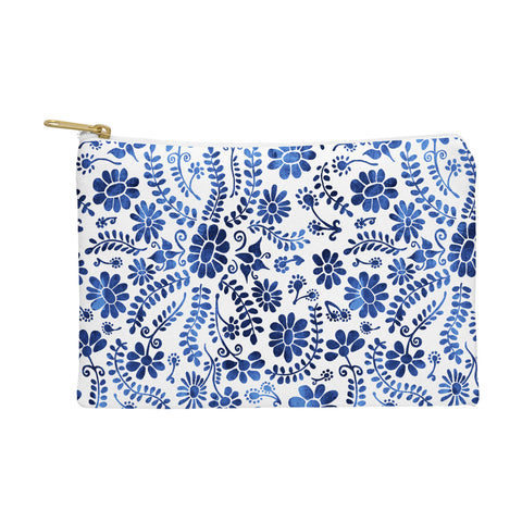 Schatzi Brown Mexico City Flower Blue Pouch