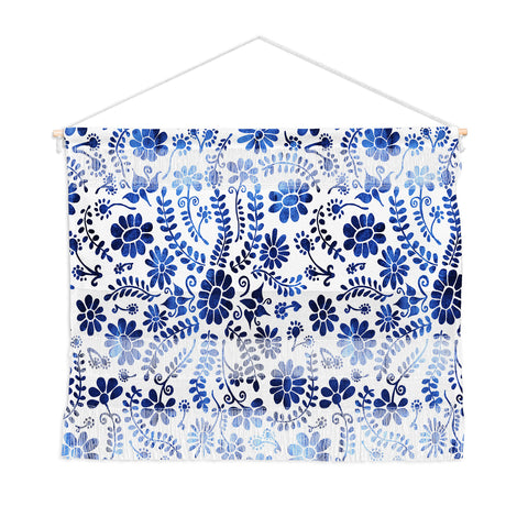 Schatzi Brown Mexico City Flower Blue Wall Hanging Landscape