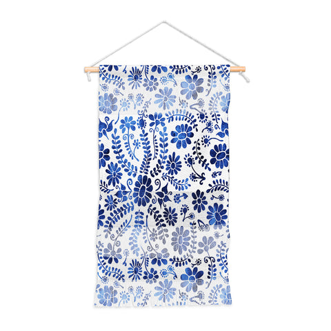 Schatzi Brown Mexico City Flower Blue Wall Hanging Portrait