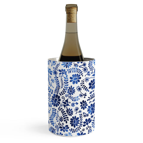 Schatzi Brown Mexico City Flower Blue Wine Chiller