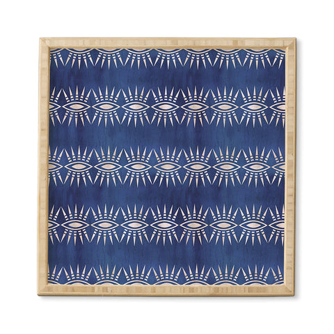 Schatzi Brown Mila Eye Stripe Indigo Framed Wall Art