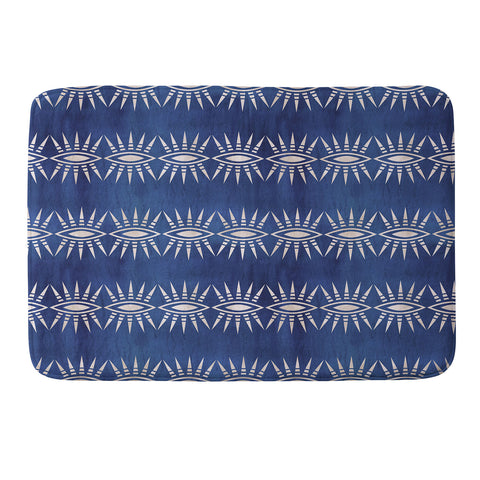 Schatzi Brown Mila Eye Stripe Indigo Memory Foam Bath Mat
