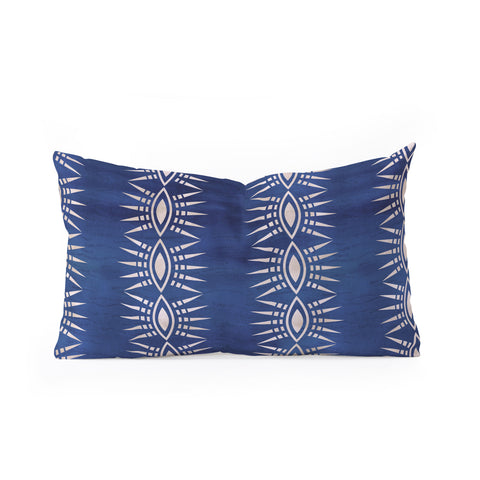 Schatzi Brown Mila Eye Stripe Indigo Oblong Throw Pillow