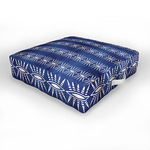 Schatzi Brown Mila Eye Stripe Indigo Outdoor Floor Cushion
