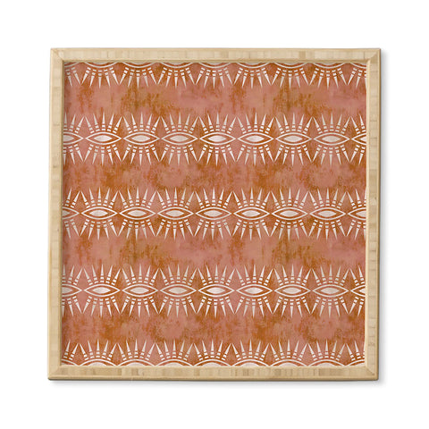 Schatzi Brown Mila Eye Stripe Rust Framed Wall Art