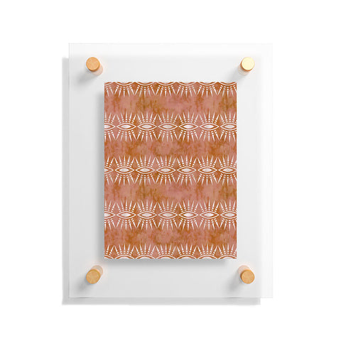 Schatzi Brown Mila Eye Stripe Rust Floating Acrylic Print