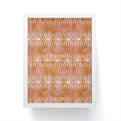 Schatzi Brown Mila Eye Stripe Rust Framed Mini Art Print