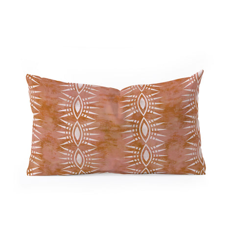 Schatzi Brown Mila Eye Stripe Rust Oblong Throw Pillow