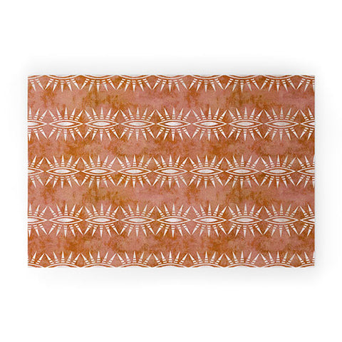 Schatzi Brown Mila Eye Stripe Rust Welcome Mat