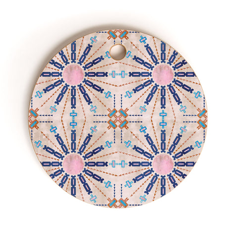 Schatzi Brown Mila Farmhouse Beige Cutting Board Round