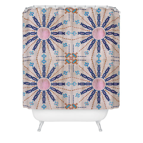 Schatzi Brown Mila Farmhouse Beige Shower Curtain