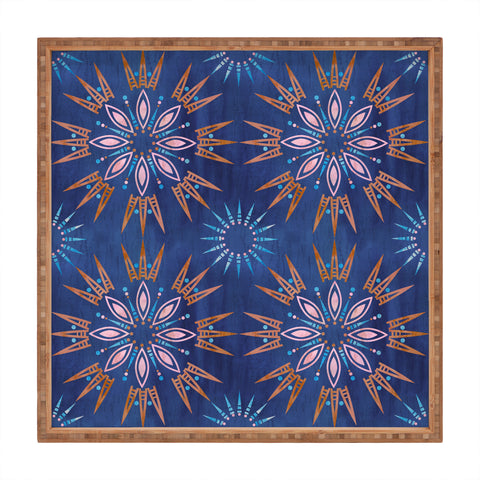 Schatzi Brown Mila Farmhouse Indigo Square Tray