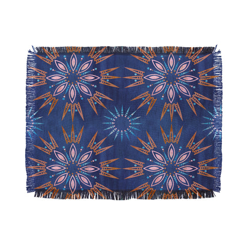 Schatzi Brown Mila Farmhouse Indigo Throw Blanket