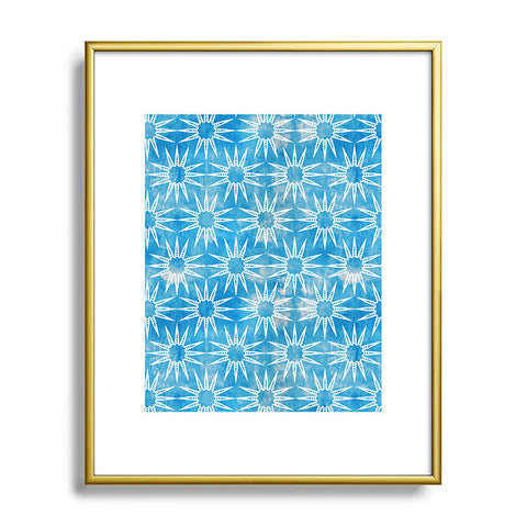 Schatzi Brown Mila Farmhouse Turquoise Sun Metal Framed Art Print