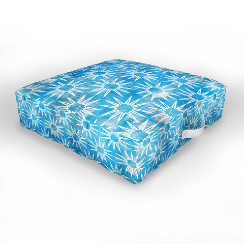 Schatzi Brown Mila Farmhouse Turquoise Sun Outdoor Floor Cushion