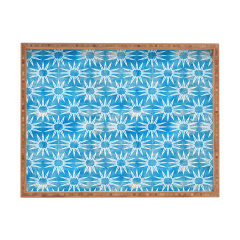 Schatzi Brown Mila Farmhouse Turquoise Sun Rectangular Tray