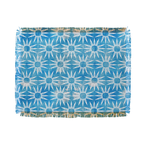 Schatzi Brown Mila Farmhouse Turquoise Sun Throw Blanket