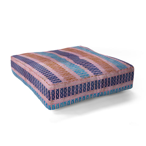 Schatzi Brown Mila Stripe Multi Floor Pillow Square