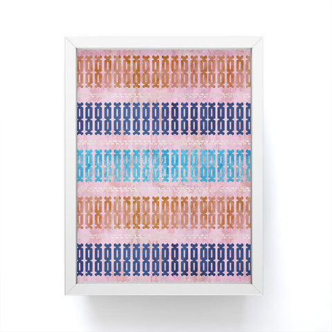 Schatzi Brown Mila Stripe Multi Framed Mini Art Print
